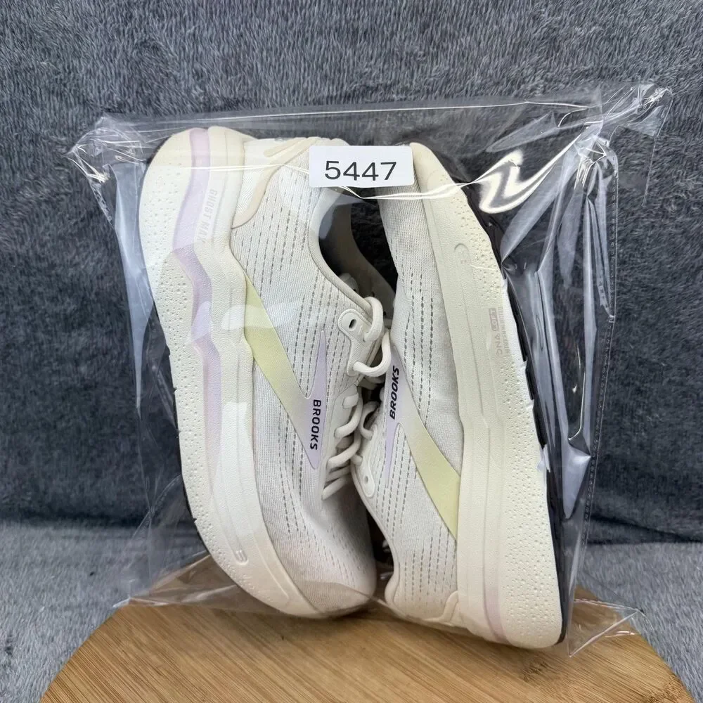 Brooks Ghost Max Shoe Womens Size 9.5 White Running Training Sneakers No Insoles